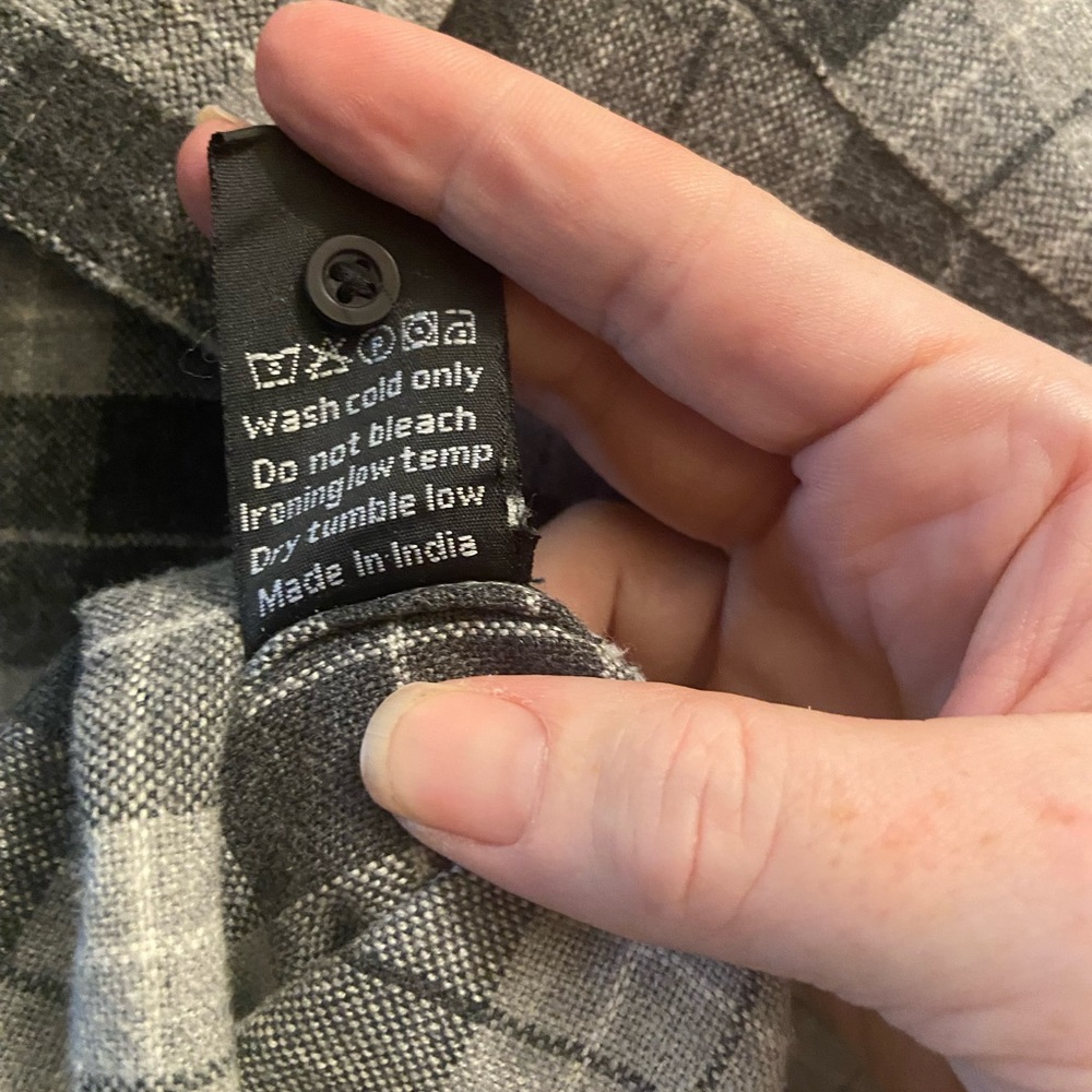 Black Apple Button Down Flannel - image 5